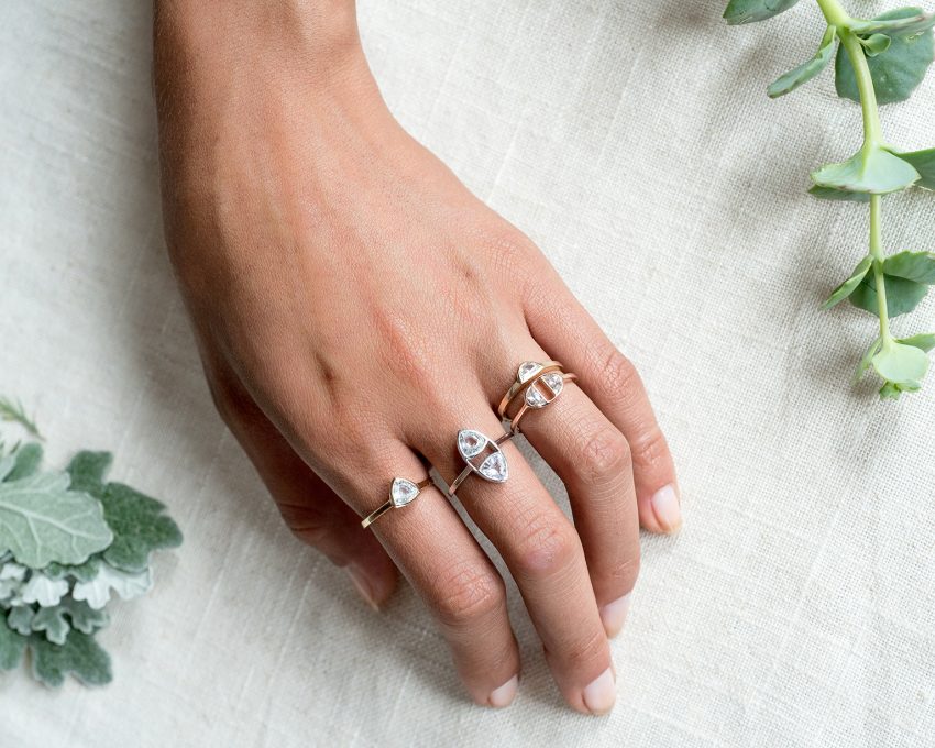Bario Neal White Sapphire Rings
