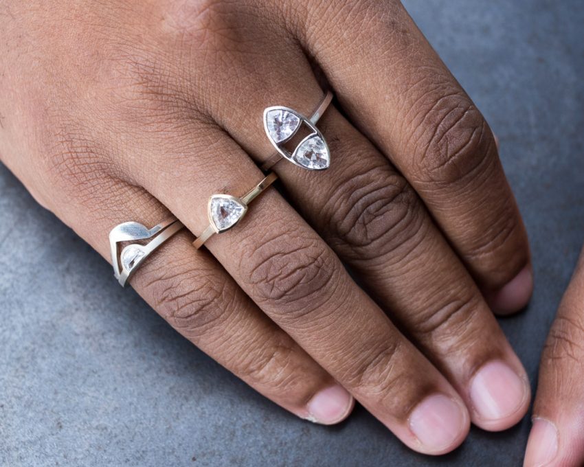 Bario Neal White Sapphire Rings