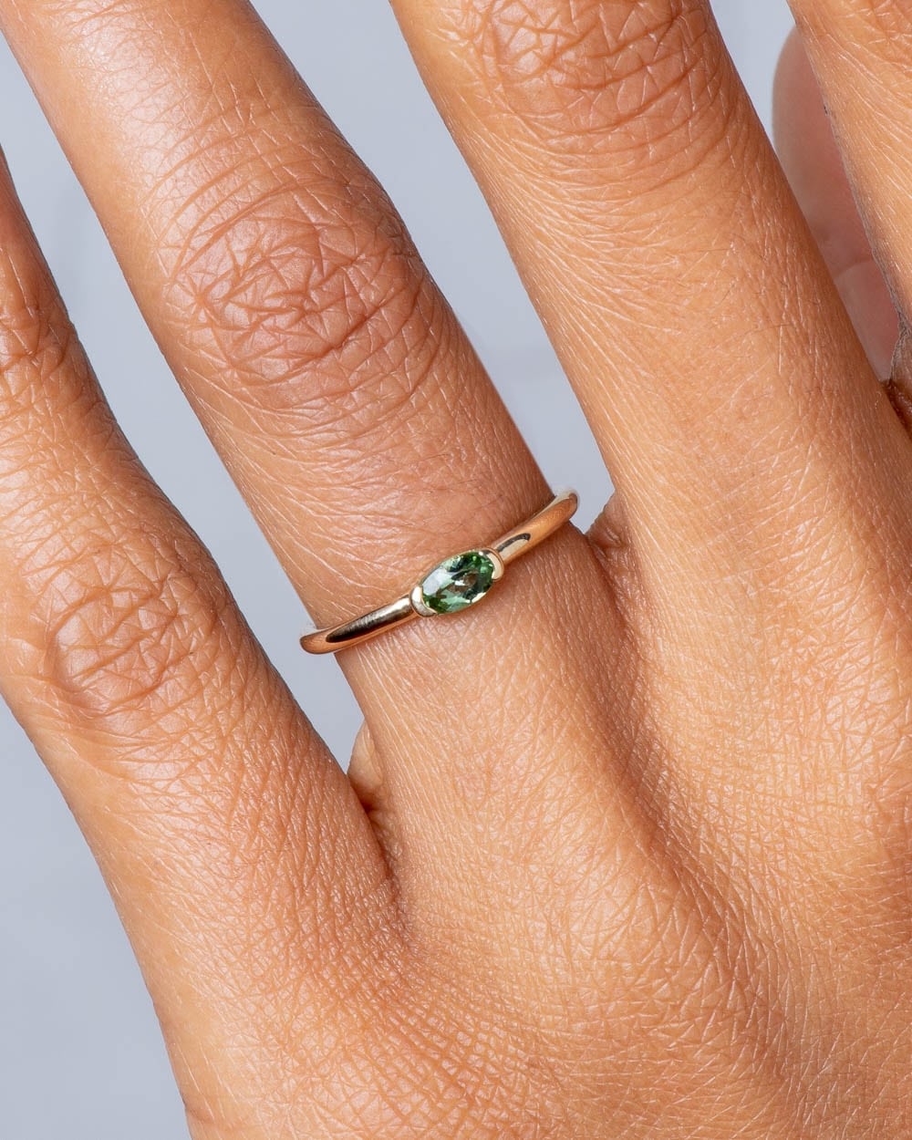Nikko Mini Paraiba Oval Ring on figure