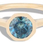 Allium Octad Blue Green Sapphire Ring