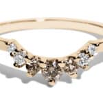 Arco Curved Champagne Diamond Ombré Band