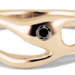 Bend Black Diamond Ring