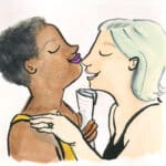 illustration of diverse couple