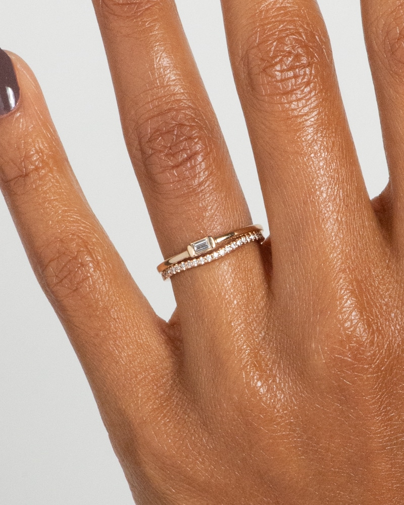 Baguette Diamond Ring with Eternity Half Curved Diamond Band_14Y_WEB2