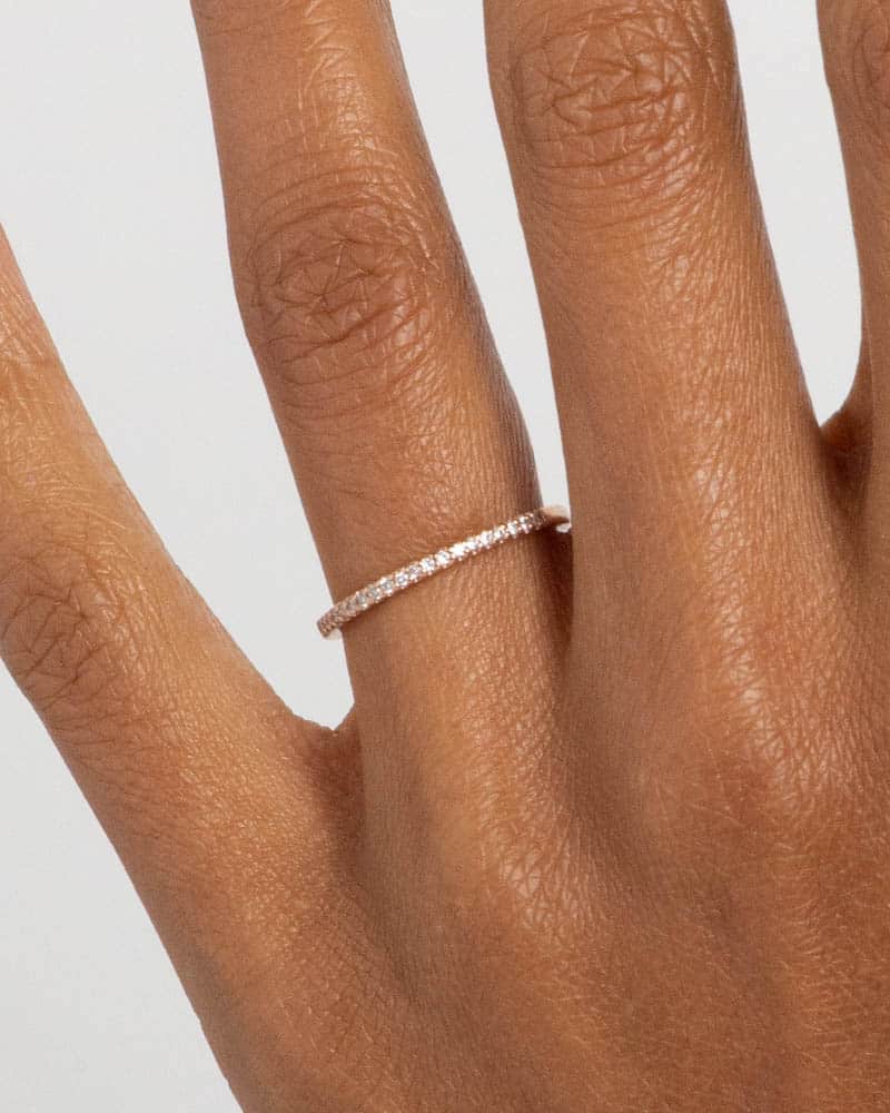Eternity Diamond Narrow Band on figure