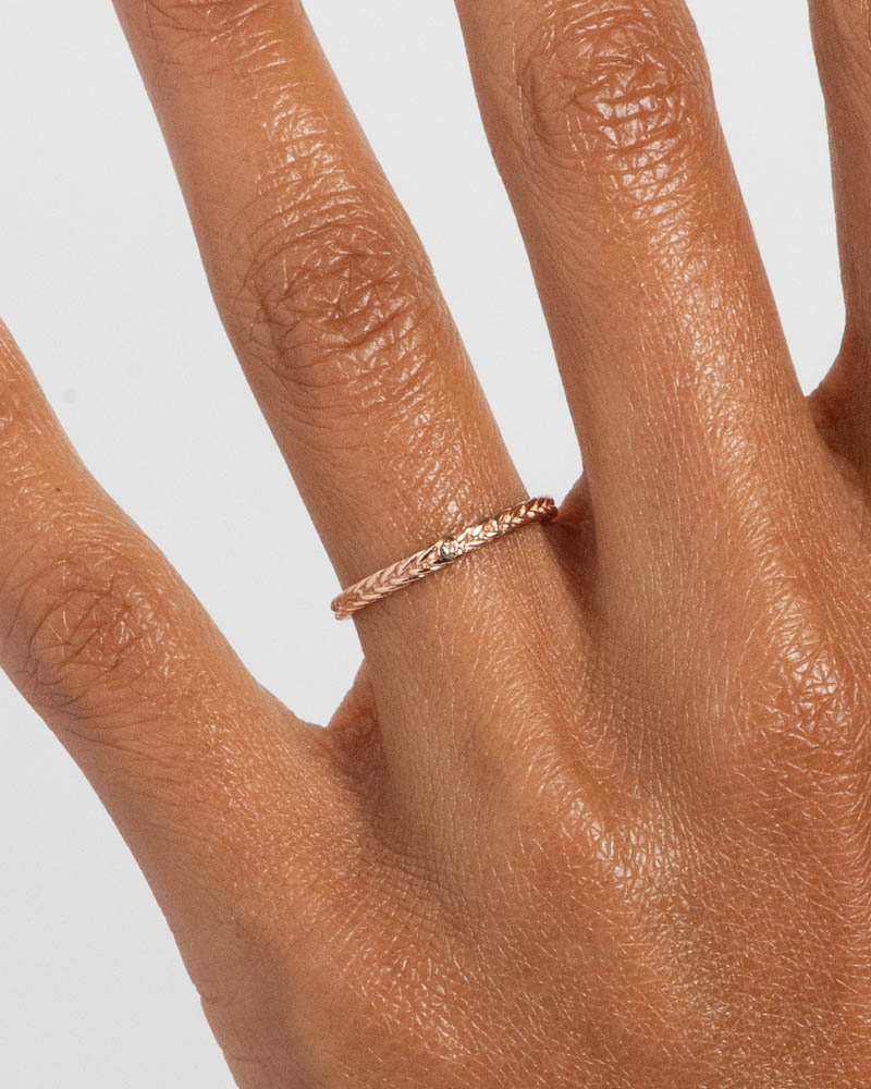 Fishtail Diamond Band on figure