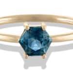 Kalmia Hex Blue Sapphire Ring