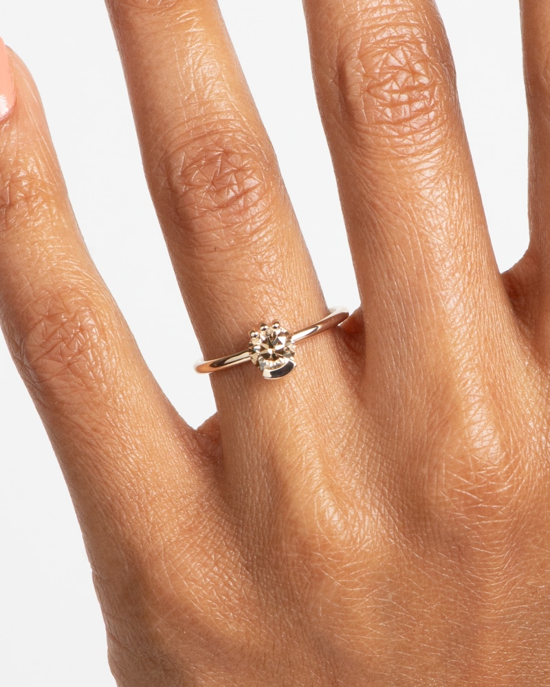 Lash Champagne Diamond Ring .75ct on figure