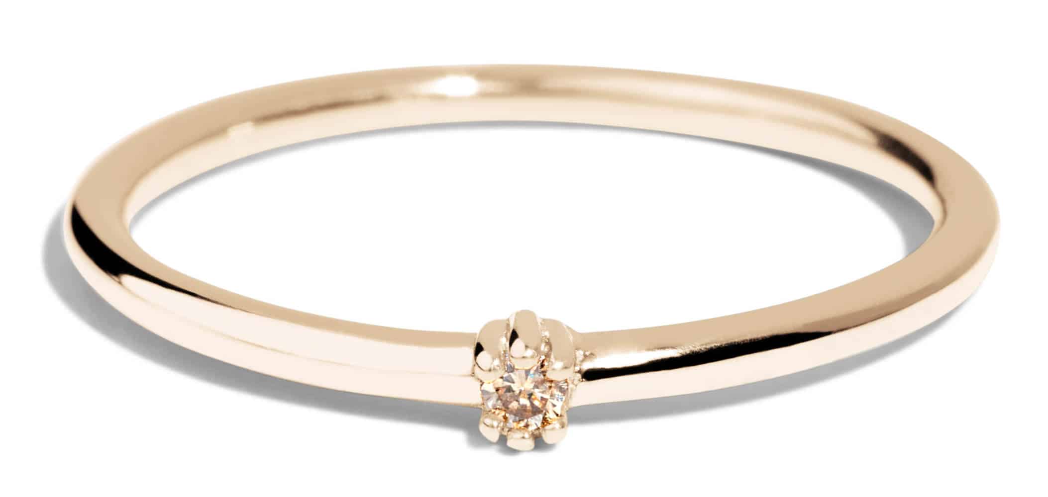 Lash Mini Champagne Diamond Ring