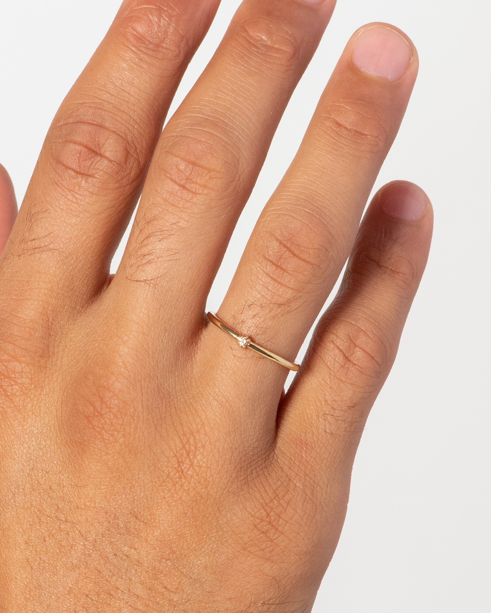 Lash Mini Champagne Diamond Ring on figure
