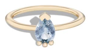 Lash Sky Blue Sapphire Pear Ring