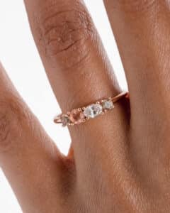Linear Diamond with Morganite Ring On Figure_WEB2