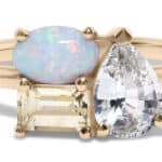 Charta Cluster Sapphire with Opal Ring