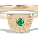 Ray Fringe Emerald Ring