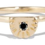 Ray Fringe Black Diamond Ring