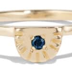 Ray Fringe Blue Sapphire Ring