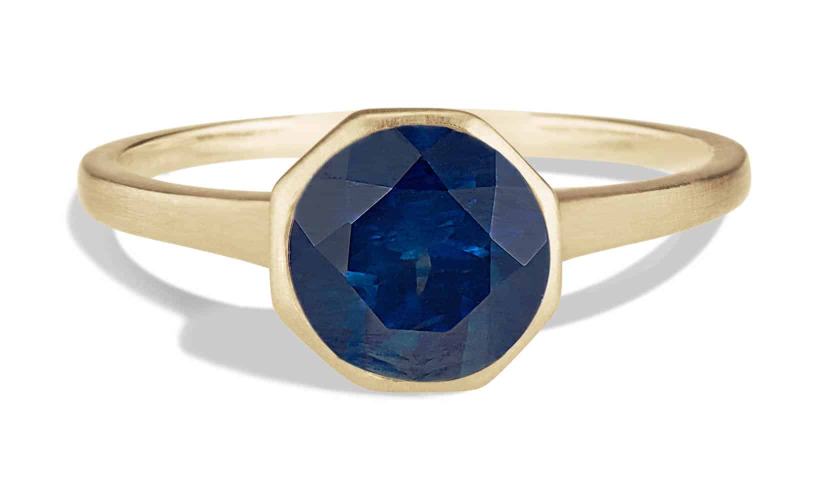 Allium Octad Blue Sapphire Ring
