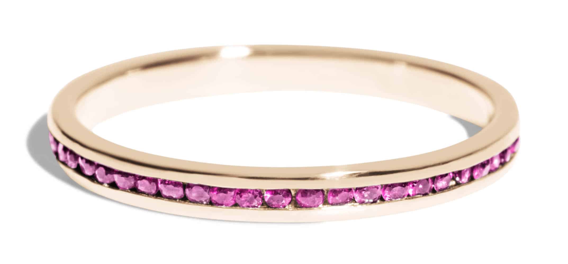 Channel Fuchsia Sapphire Narrow Band Size 5.5
