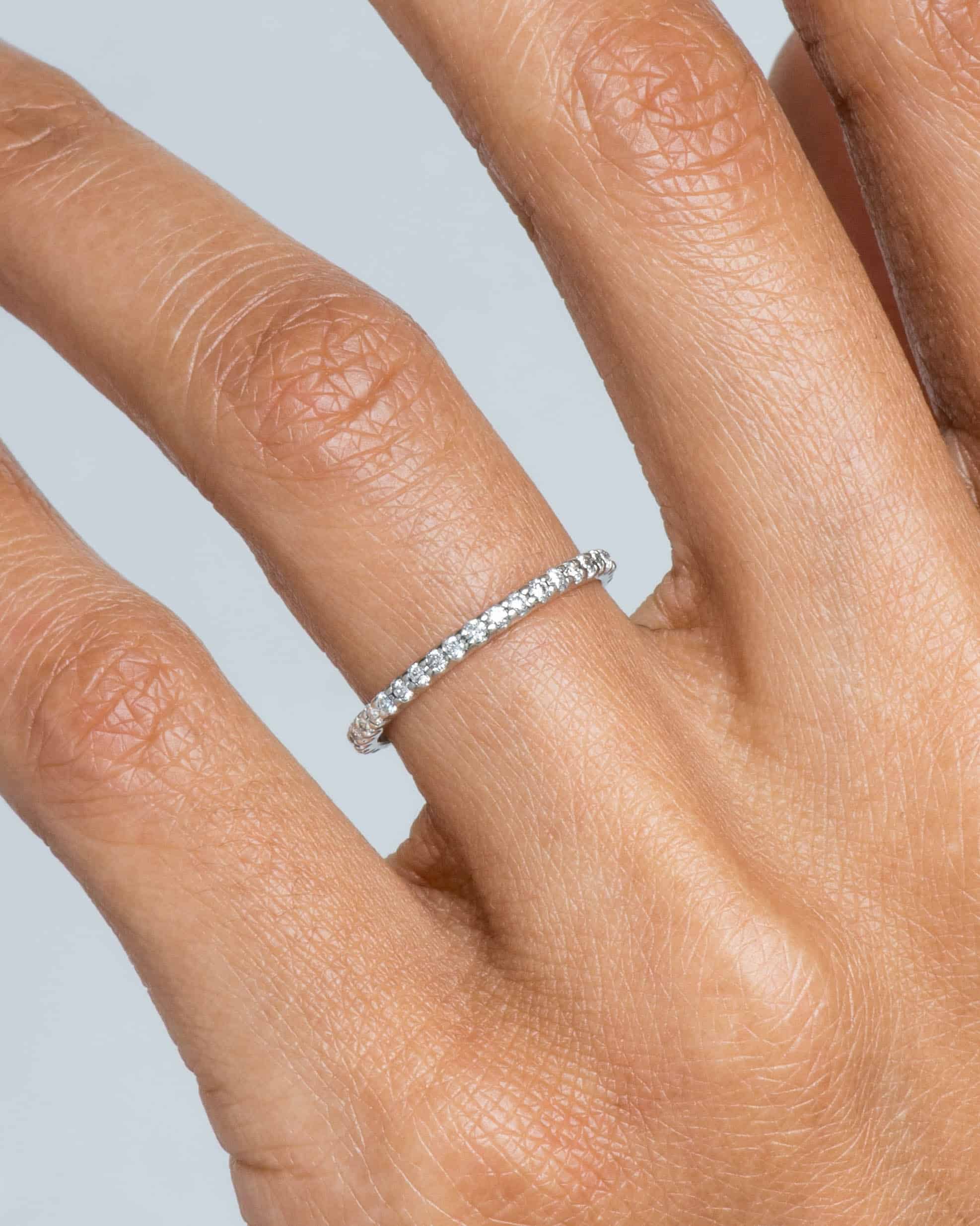 Eternity Diamond Band on figure