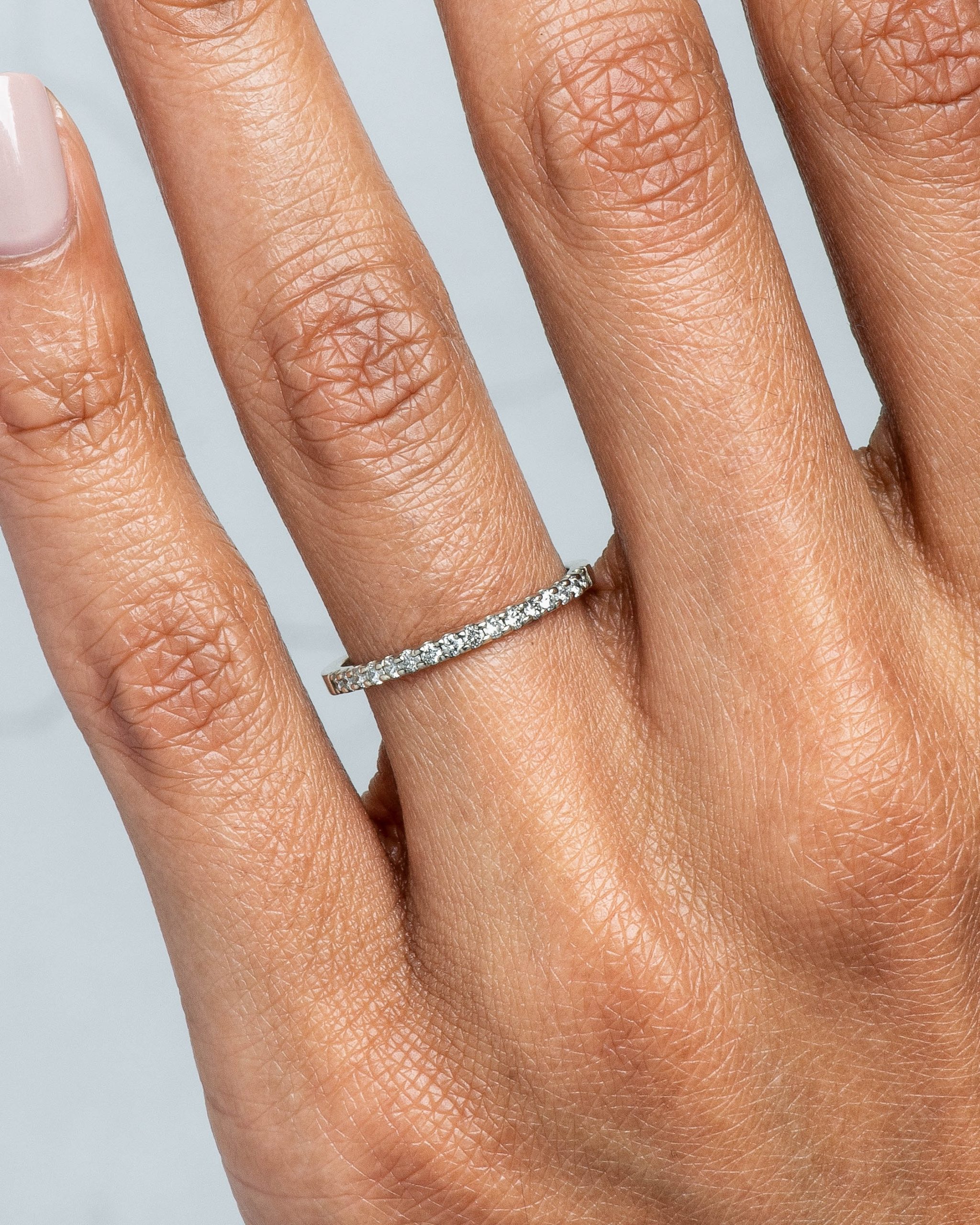 Eternity Half Diamond Band on figure