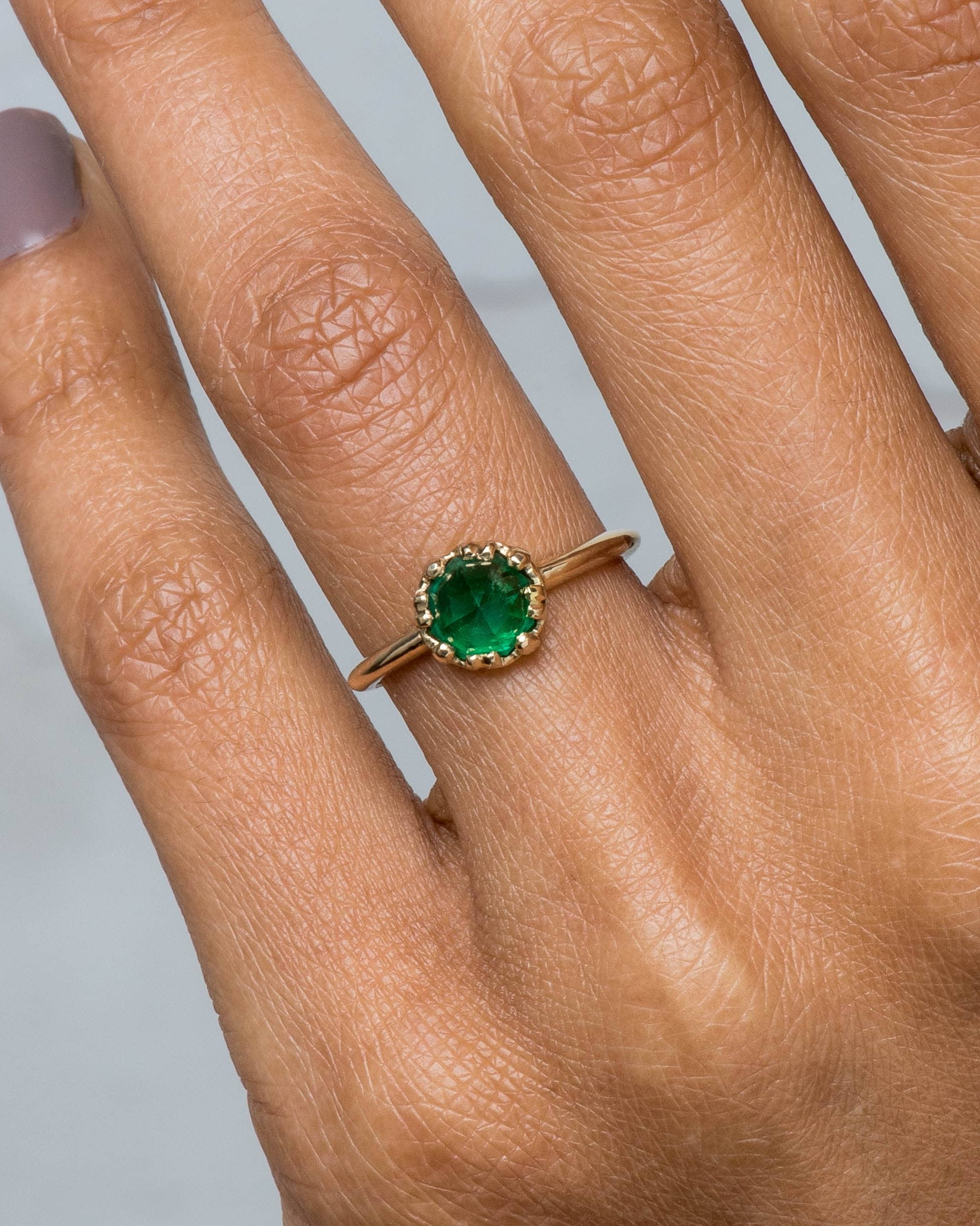 Sol Emerald Octagonal Ring on figure