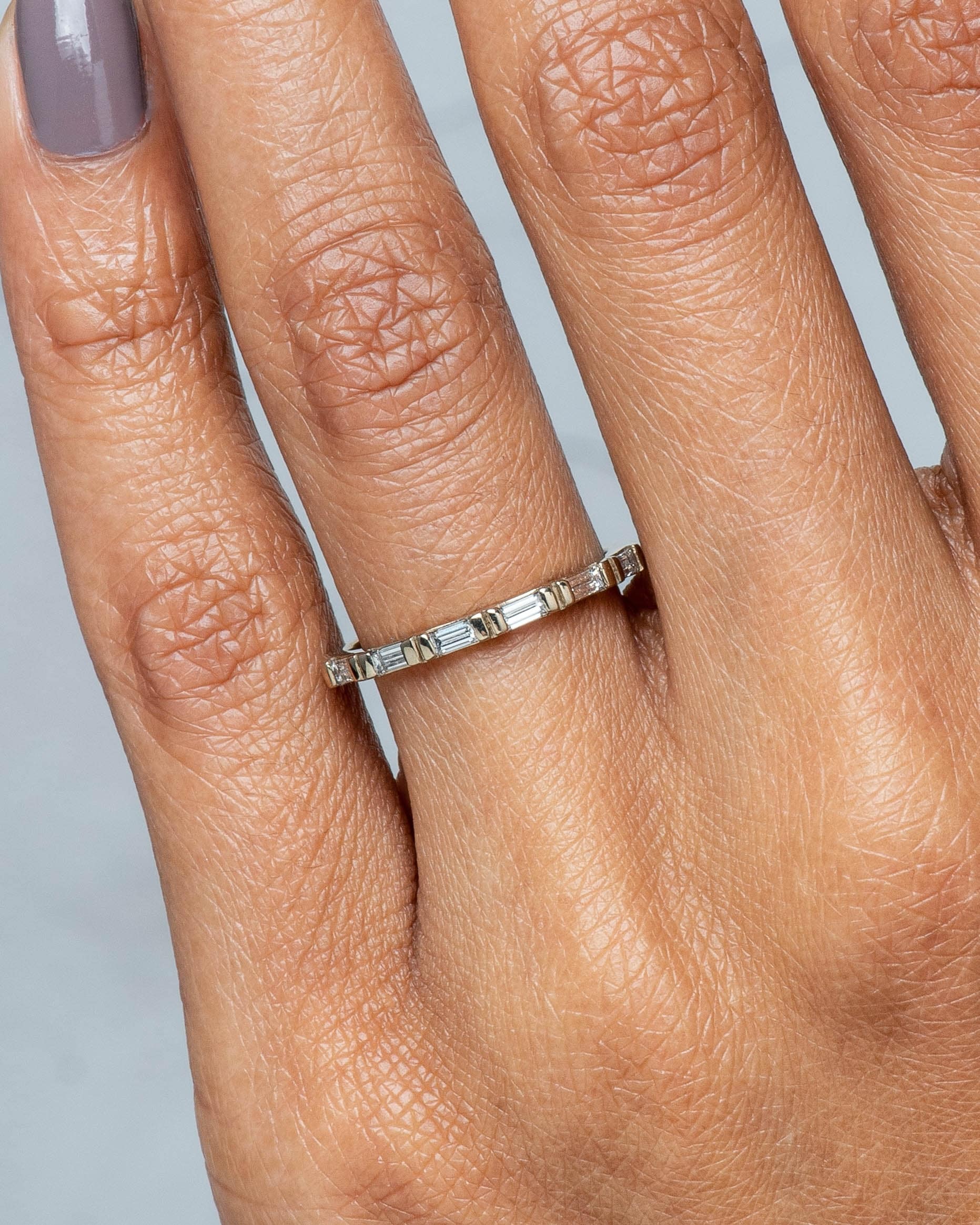 Baguette Demi Diamond Band on figure