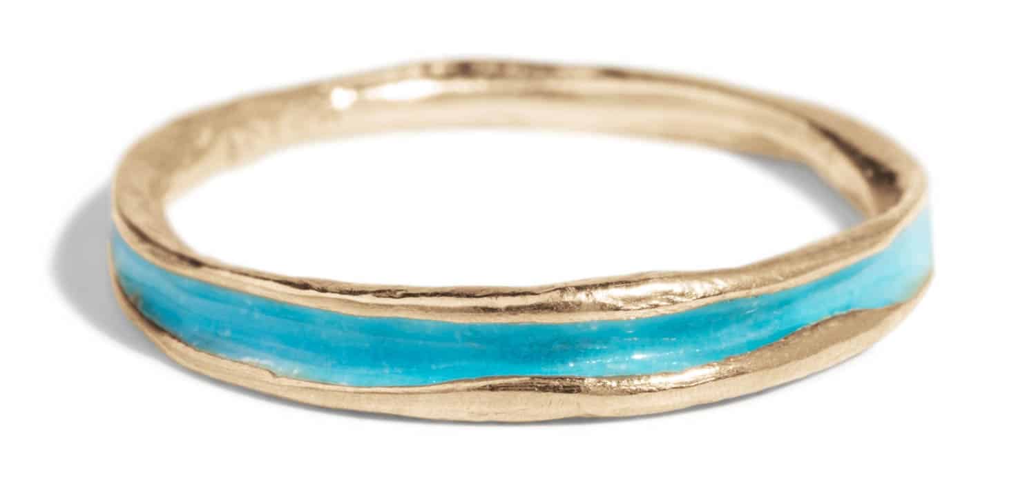 Arc Band with Robin's Egg Blue Enamel