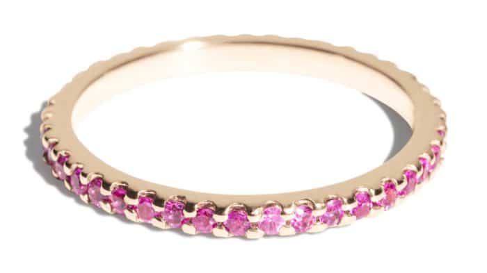 Eternity Fuchsia Sapphire Band Size 5.5 - Image 2