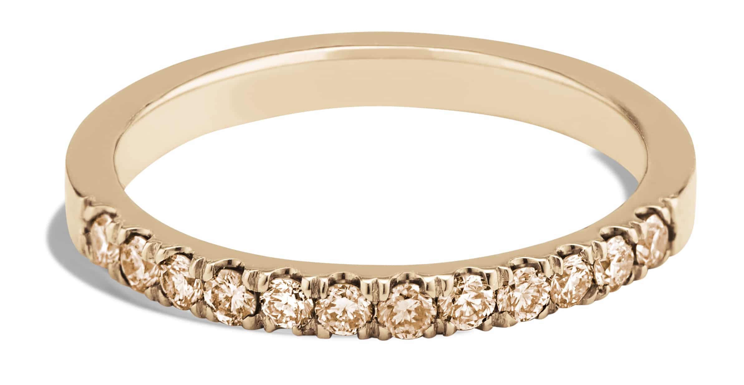 Eternity Half Champagne Diamond Wide Band