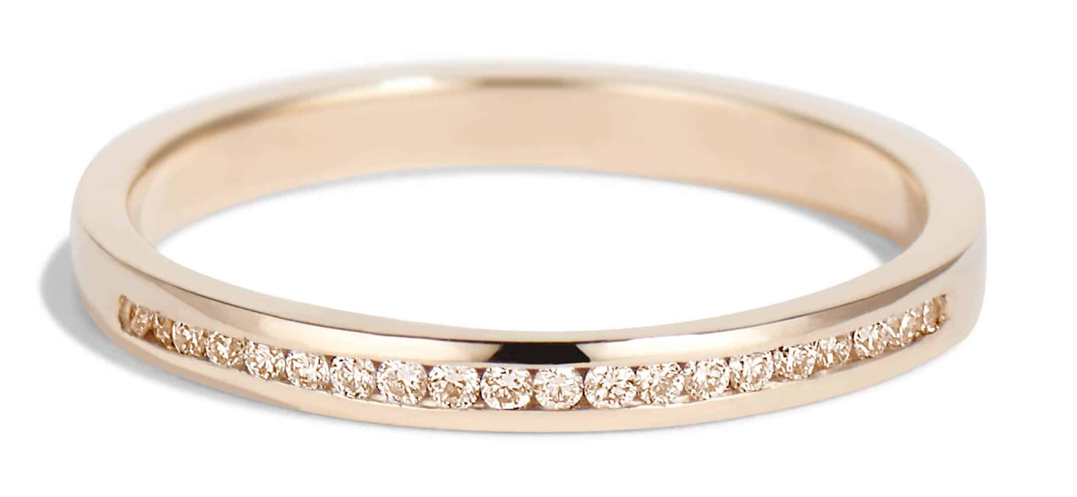 Channel Half Champagne Diamond Narrow Band