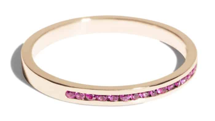Channel Half Fuchsia Sapphire Narrow Band Size 5.5 - Image 2