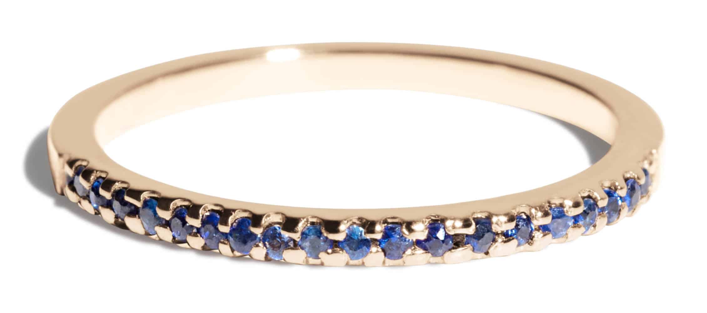 Eternity Half Blue Sapphire Narrow Band