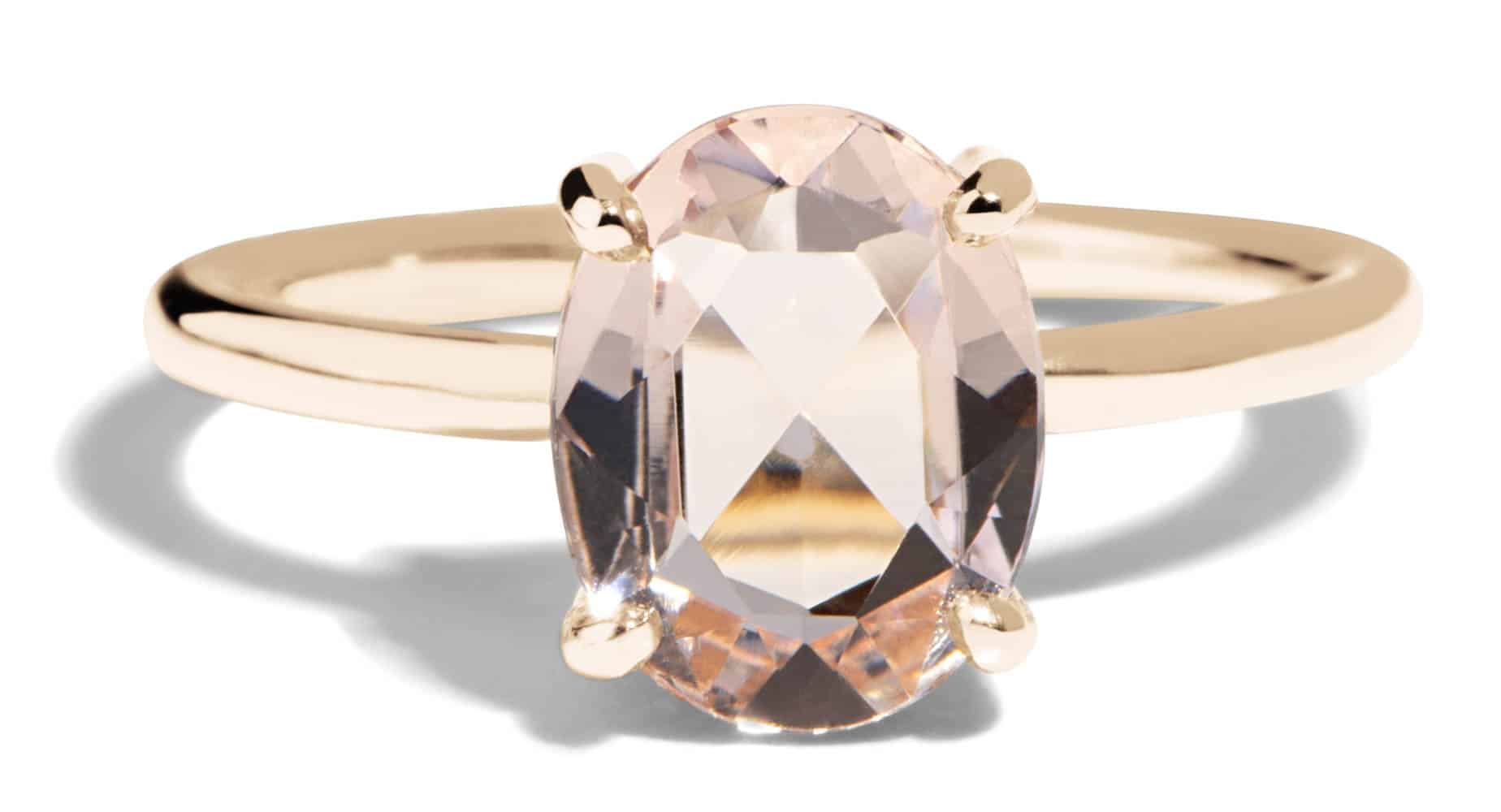 Kalmia Rose Cut Morganite Ring