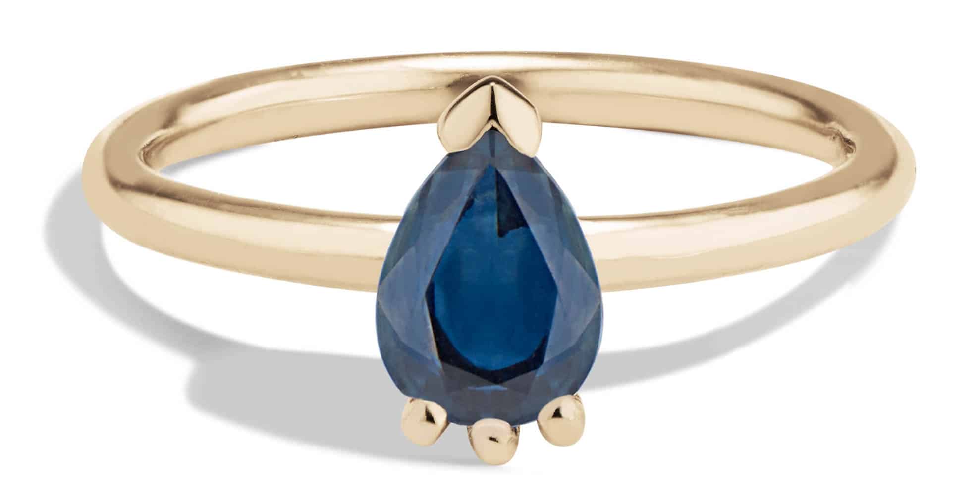 Lash Blue Sapphire Pear Ring