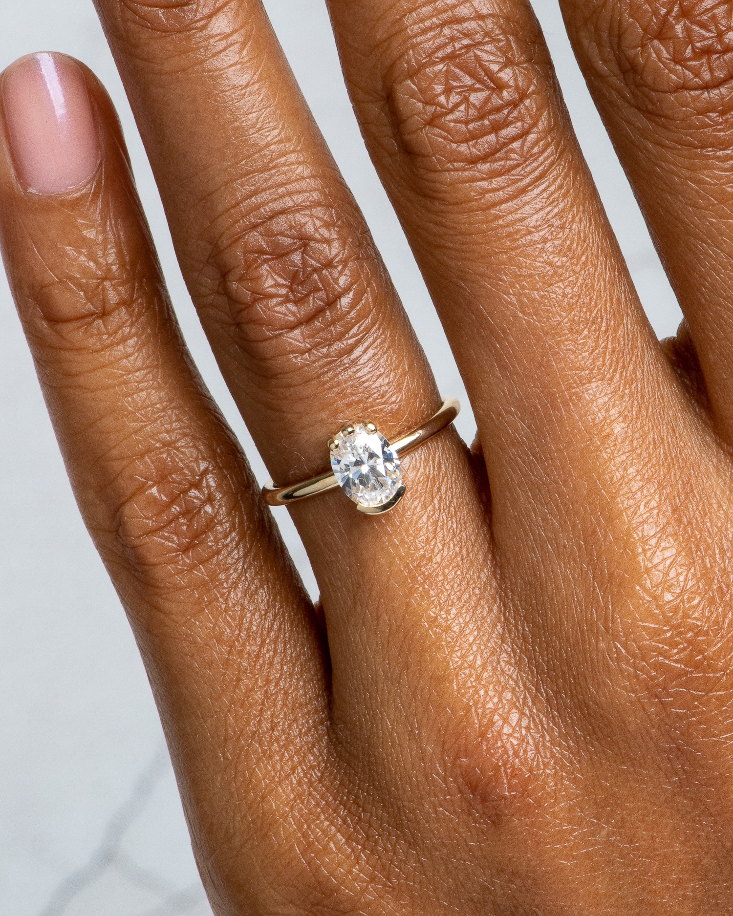 Lash Diamond Oval Ring on figure