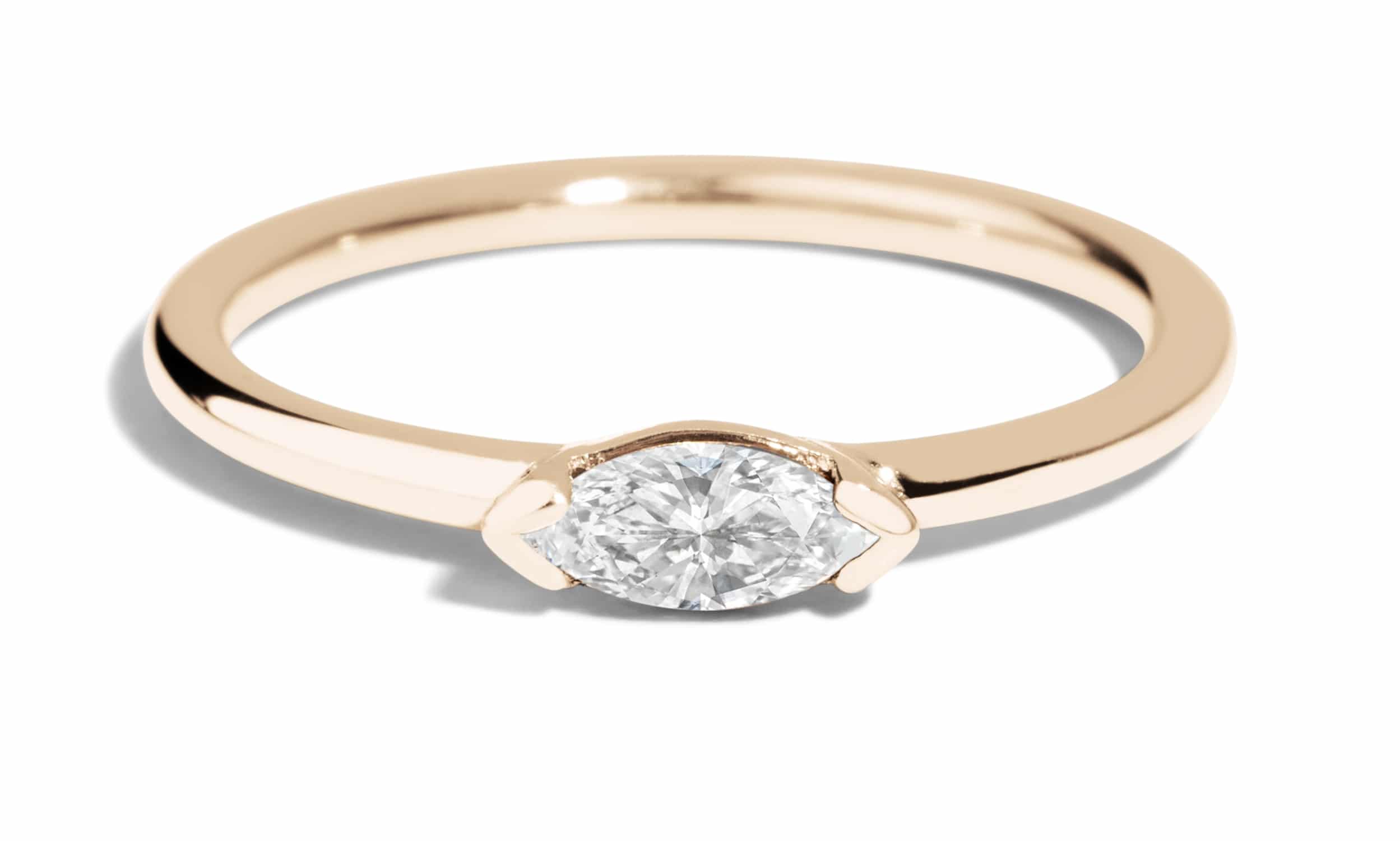 Nikko Mini Diamond Marquise Ring