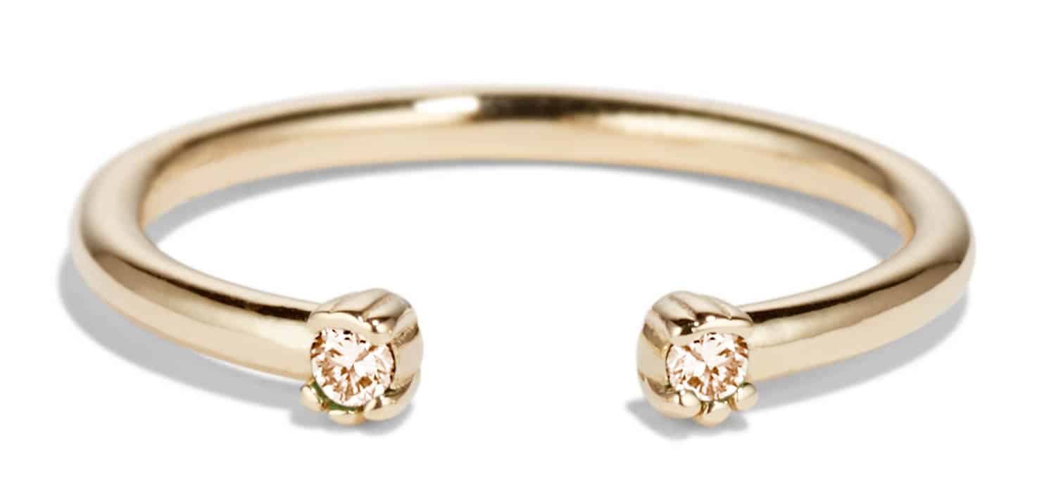 Open Lash Mini Champagne Diamond Ring