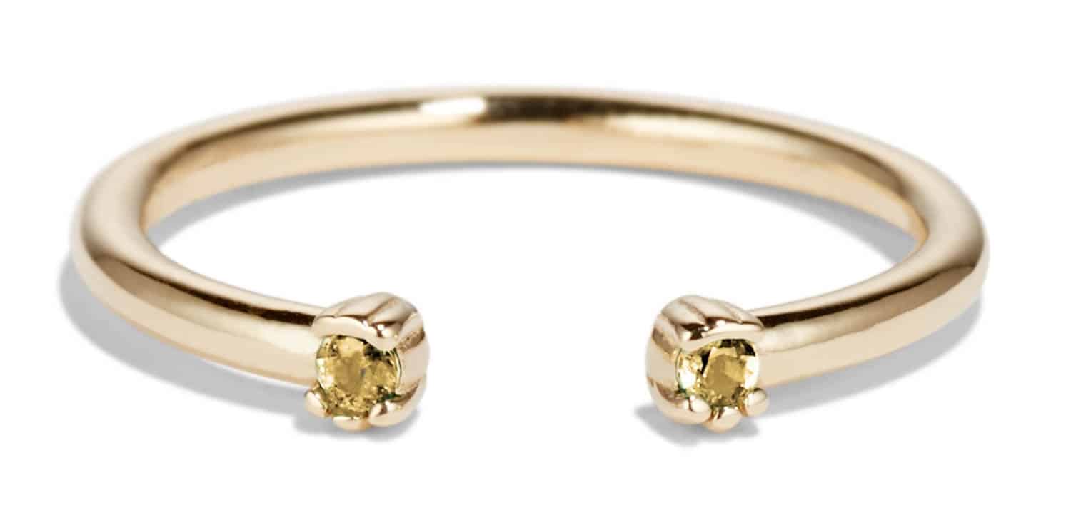 Open Lash Mini Yellow Sapphire Ring