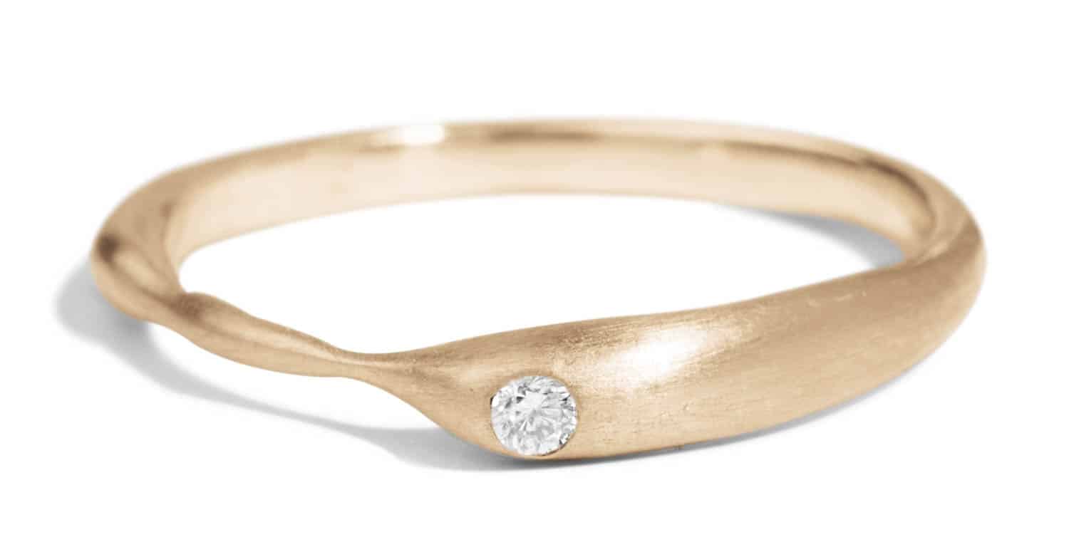 Reticulated One Diamond Band