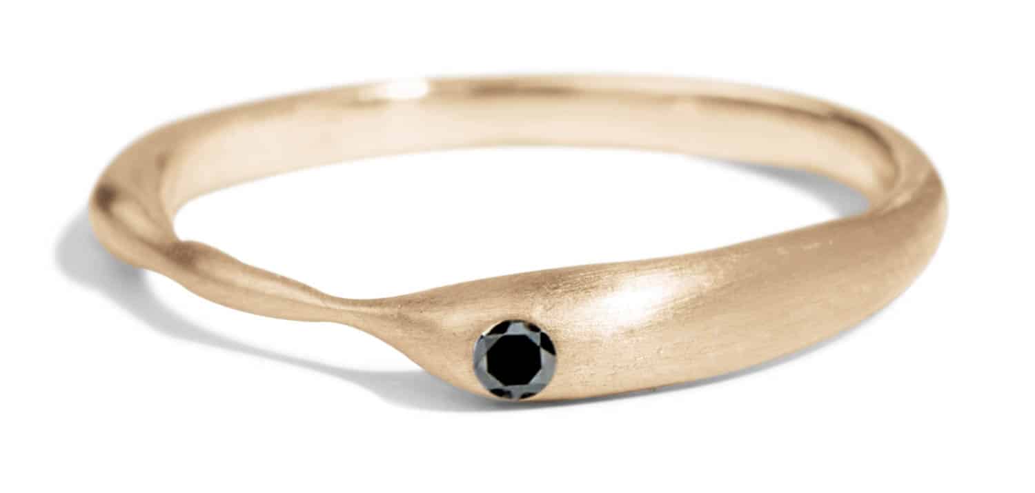 Reticulated One Black Diamond Band