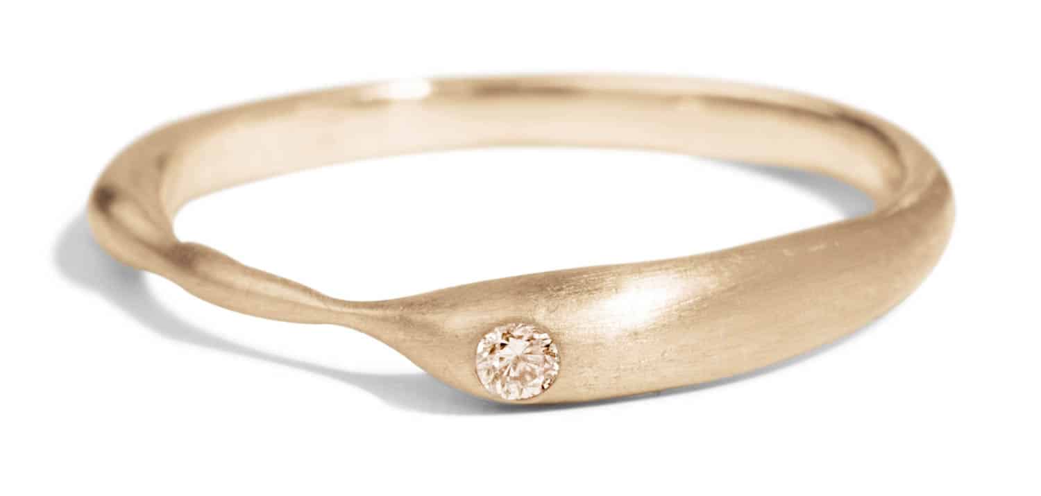 Reticulated One Champagne Diamond Band