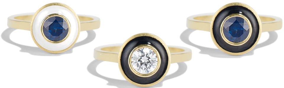 Collage of Bario Neal's Larger-than-life Rings