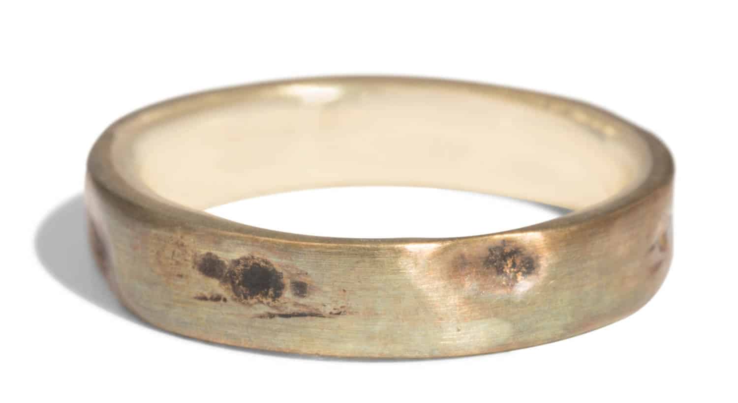 Weathered Bronze and Gold Band