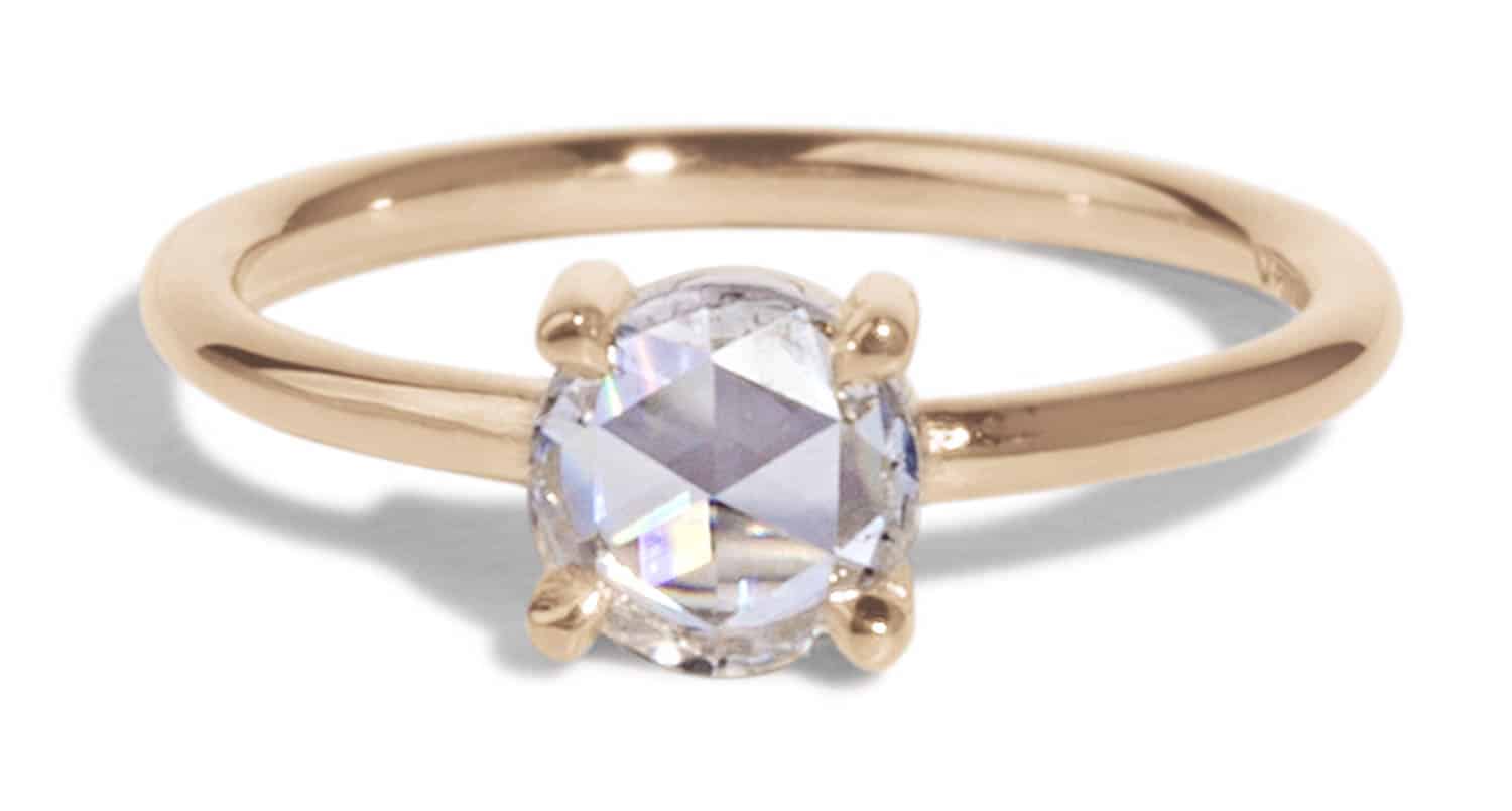 Custom Rose Cut Diamond Ring