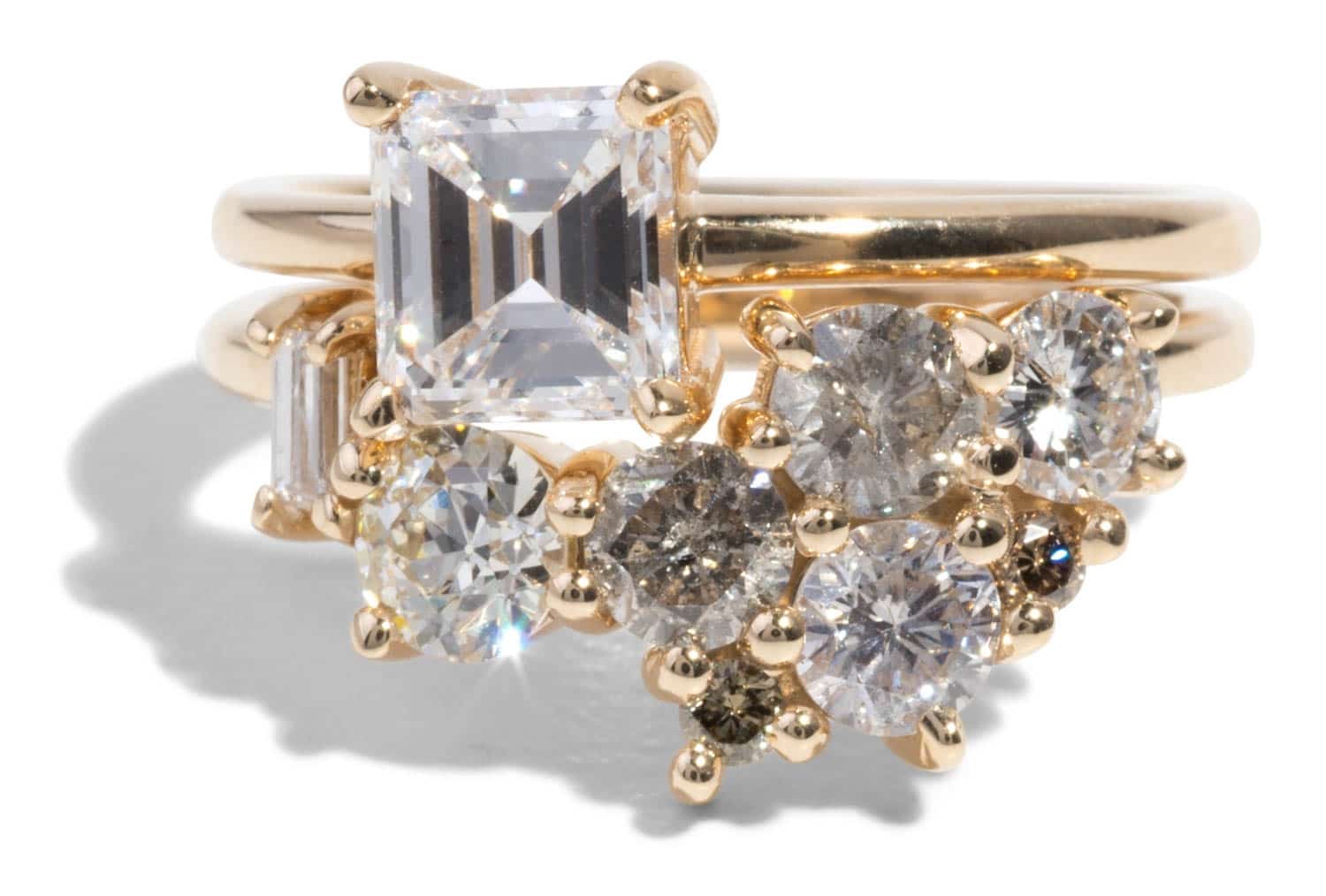 Custom Diamond Curved Cluster Band