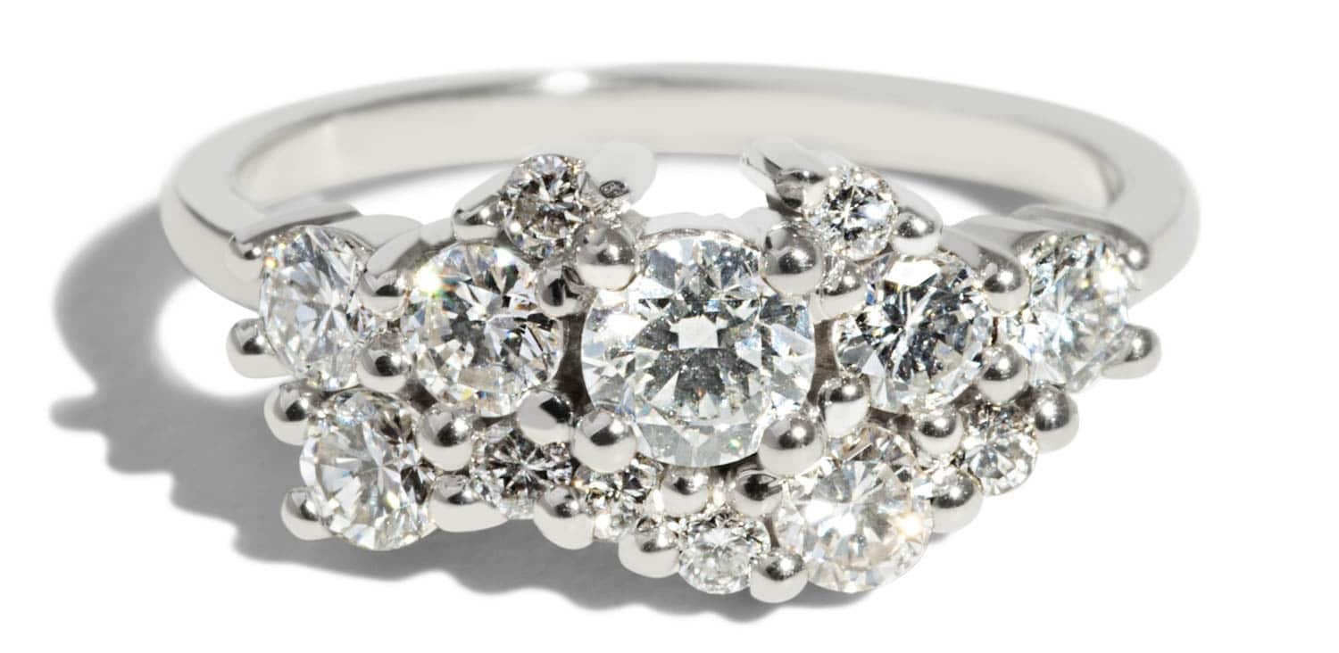 Custom Diamond Cluster Ring