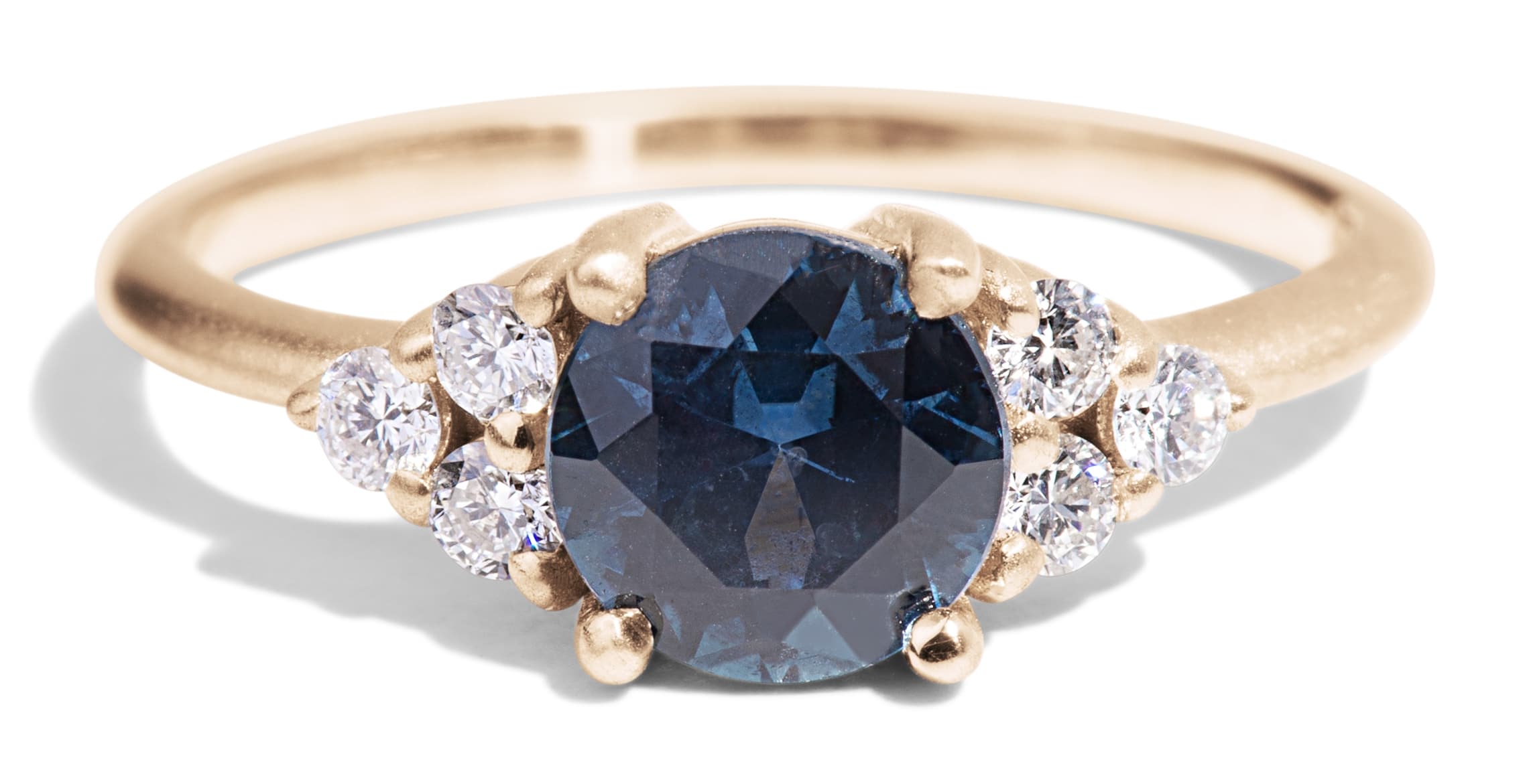 Custom Blue Sapphire and Diamond Ring