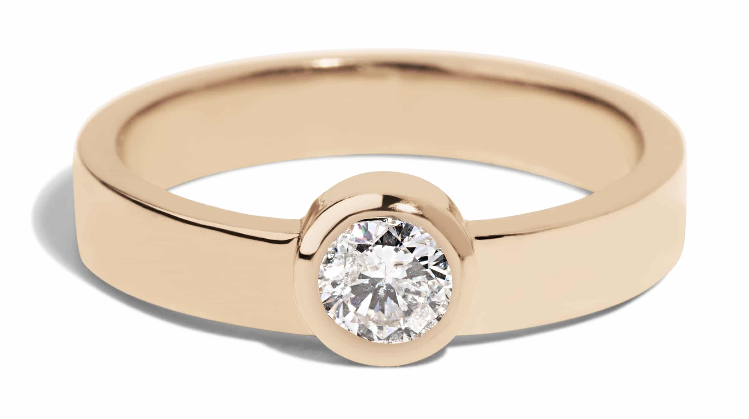 Custom Bezel Set Diamond Solitaire Ring