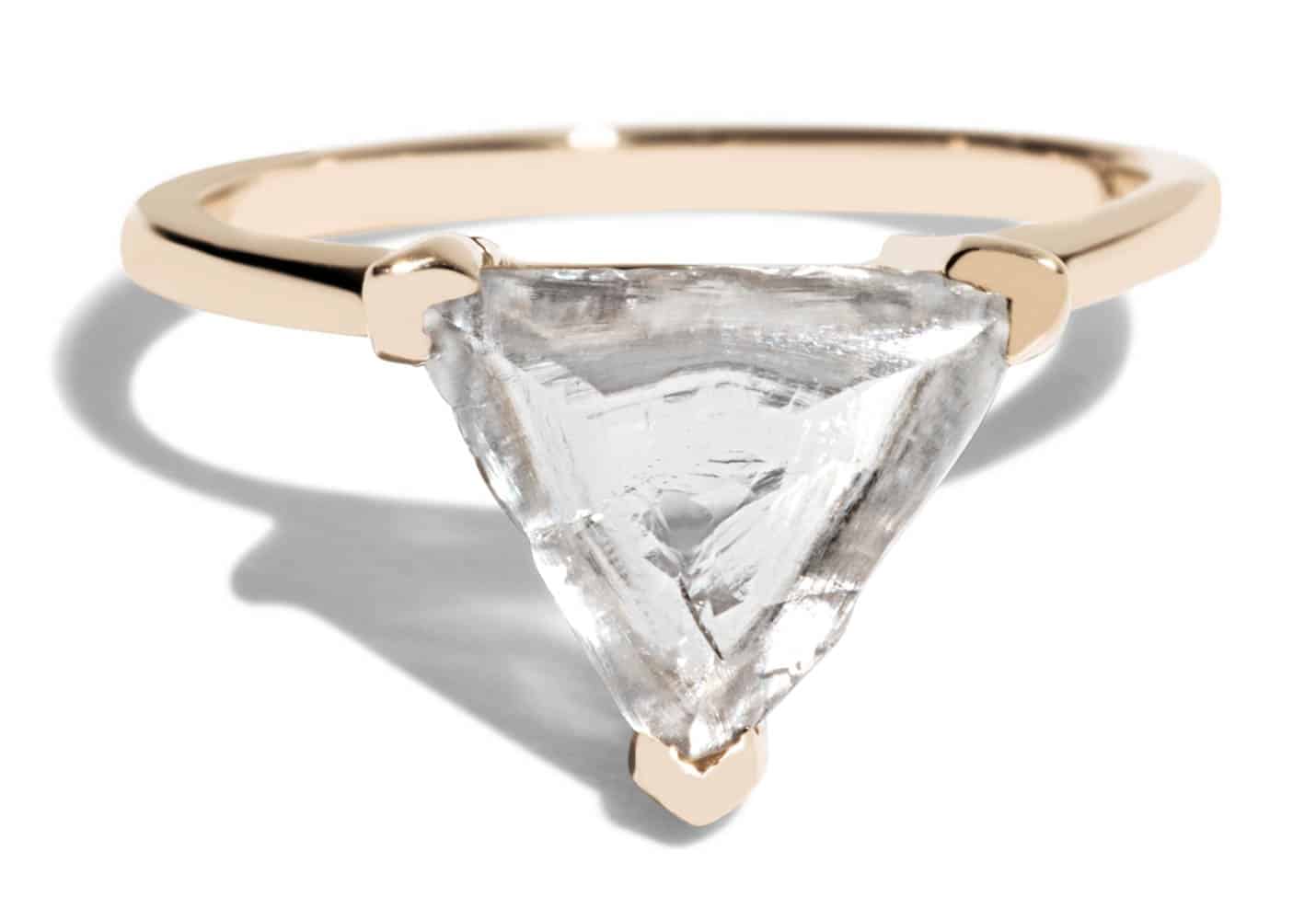 Custom Macle Diamond Solitaire Ring