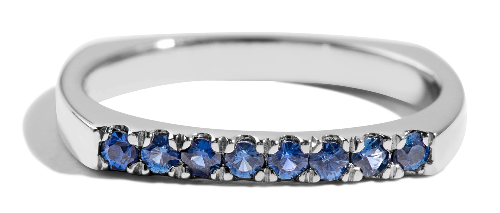 Custom Blue Sapphire Icon Band